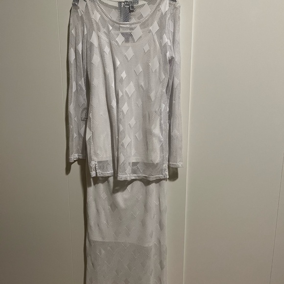 Tribella Skirts Chic White Sheer Skirt Set Poshmark — free download